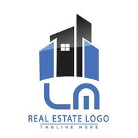 LM Real Estate Logo Design House Logo Stock Vector. vector