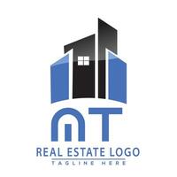 MT Real Estate Logo Design House Logo Stock Vector. vector