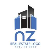 Nueva Zelanda real inmuebles logo diseño casa logo valores vector. vector