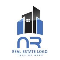 nr real inmuebles logo diseño casa logo valores vector. vector