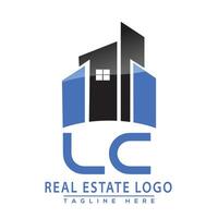 lc real inmuebles logo diseño casa logo valores vector. vector