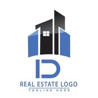 ID Real Estate Logo Design House Logo Stock Vector. vector