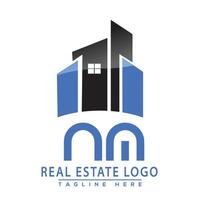 NM Real Estate Logo Design House Logo Stock Vector. vector