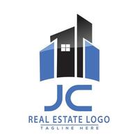 JC Real Estate Logo Design House Logo Stock Vector. vector