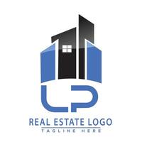 lp real inmuebles logo diseño casa logo valores vector. vector