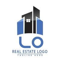 LO Real Estate Logo Design House Logo Stock Vector. vector