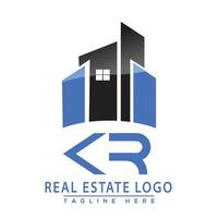 kr real inmuebles logo diseño casa logo valores vector. vector