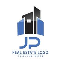 jp real inmuebles logo diseño casa logo valores vector. vector