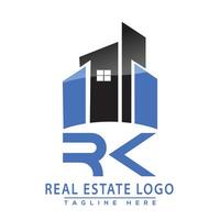 RK Real Estate Logo Design House Logo Stock Vector. vector