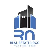 RN Real Estate Logo Design House Logo Stock Vector. vector