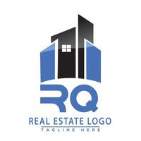 rq real inmuebles logo diseño casa logo valores vector. vector