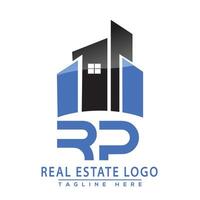 rp real inmuebles logo diseño casa logo valores vector. vector