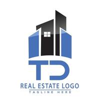 td real inmuebles logo diseño casa logo valores vector. vector