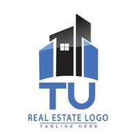 TU Real Estate Logo Design House Logo Stock Vector. vector