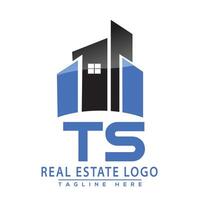 ts real inmuebles logo diseño casa logo valores vector. vector