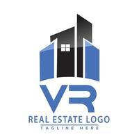 vr real inmuebles logo diseño casa logo valores vector. vector