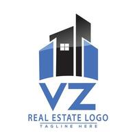 VZ Real Estate Logo Design House Logo Stock Vector. vector