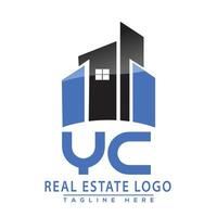 yc real inmuebles logo diseño casa logo valores vector. vector