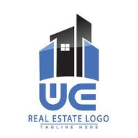 WE Real Estate Logo Design House Logo Stock Vector. vector