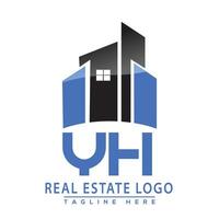 yh real inmuebles logo diseño casa logo valores vector. vector