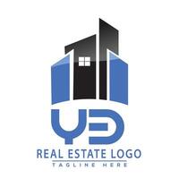 YB Real Estate Logo Design House Logo Stock Vector. vector