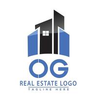 OG Real Estate Logo Design House Logo Stock Vector. vector