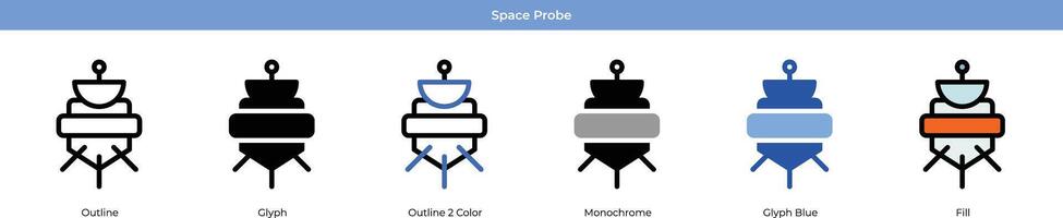 Space Probe Icon Set vector