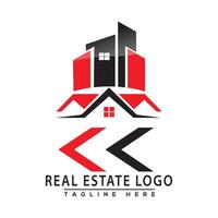 kk real inmuebles logo rojo color diseño casa logo valores vector. vector