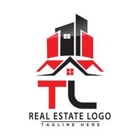 TL Real Estate Logo Red color Design House Logo Stock Vector. vector