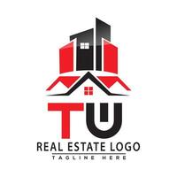 TW Real Estate Logo Red color Design House Logo Stock Vector. vector