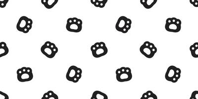 Bear paw seamless pattern dog footprint vector polar bear scarf isolated cartoon repeat background tile wallpaper doodle illustration design