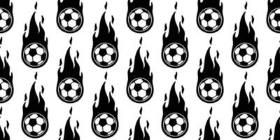 ball football soccer fire seamless pattern vector sport cartoon scarf isolated repeat wallpaper tile background illustration doodle design