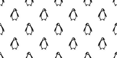 penguin Seamless pattern bird vector cartoon polar bear scarf isolated tile background repeat wallpaper illustration doodle design