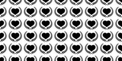 heart seamless pattern vector valentine Laurel Wreath icon scarf isolated plant flower repeat wallpaper tile background illustration white design