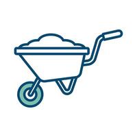 wheelbarrow icon vector design template in white background