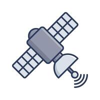 satellite icon vector design template in white background