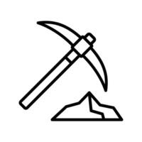 pickaxe icon vector design template in white background