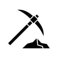 pickaxe icon vector design template in white background