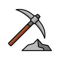 pickaxe icon vector design template in white background