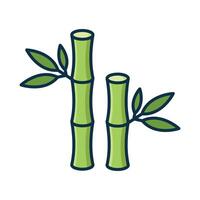 bamboo icon vector design template in white background