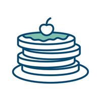 pancake icon vector design template in white background