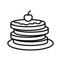 pancake icon vector design template in white background