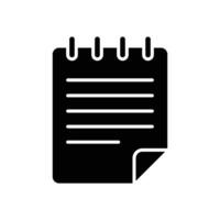 notepad icon vector design template in white background