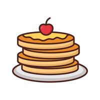 pancake icon vector design template in white background