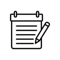 notepad icon vector design template in white background