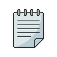 notepad icon vector design template in white background