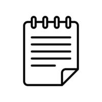 notepad icon vector design template in white background