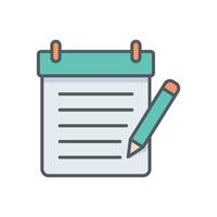 notepad icon vector design template in white background