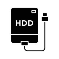 hard disk icon vector design template in white board