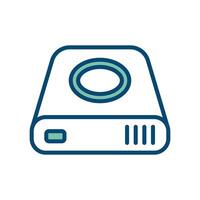 hard disk icon vector design template in white board